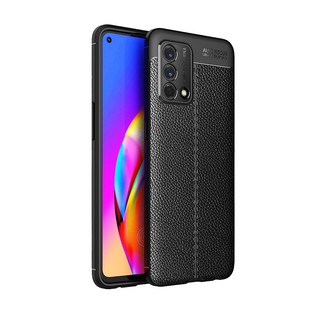 Case OPPO A74 4G AutoFocus Leather Carbon Silikon