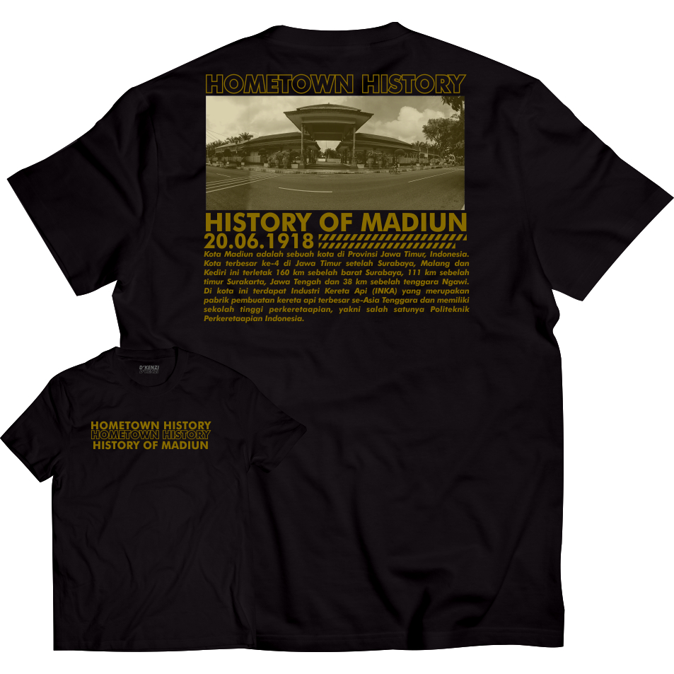 Kaos Madiun Baju Ikon Kota Madiun Jawa Timur Bahan Cotton Combed 30s