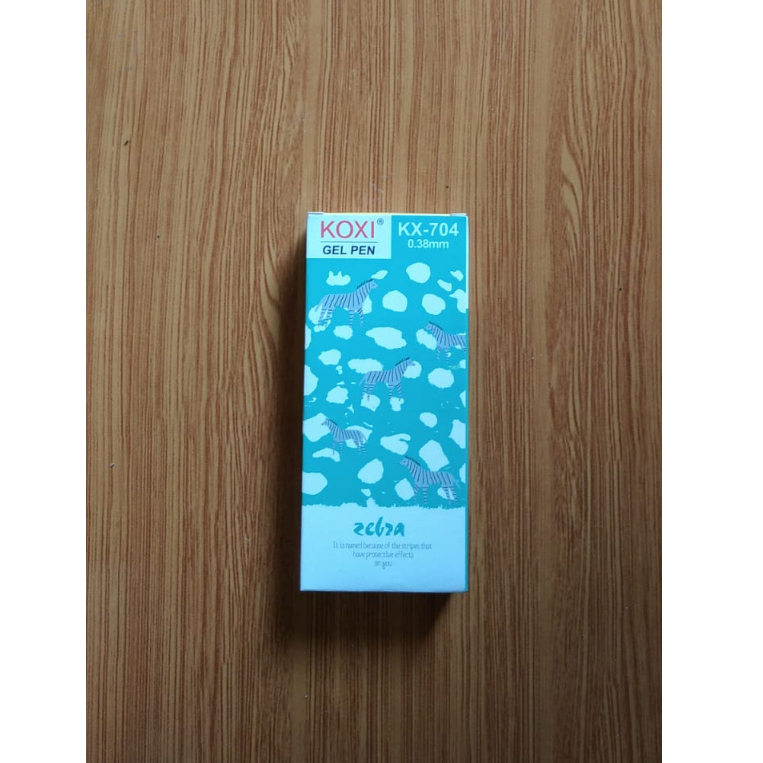 

Pena Tulis KOXI KX-704 Gel Pen 0.38mm Per Pak isi (12 Pcs) - Motif Random