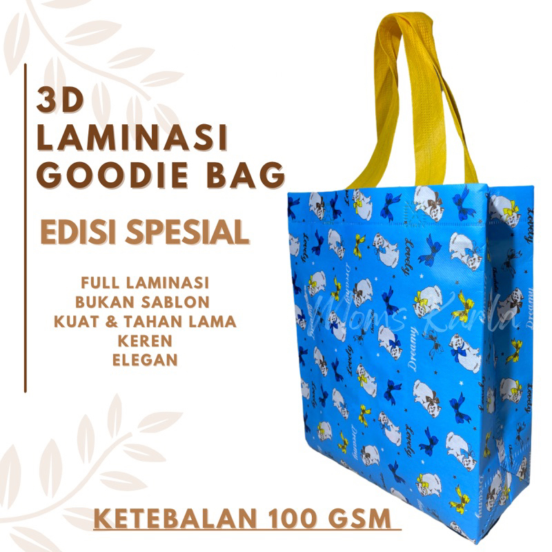 

goodie bag 3D Laminasi Cat