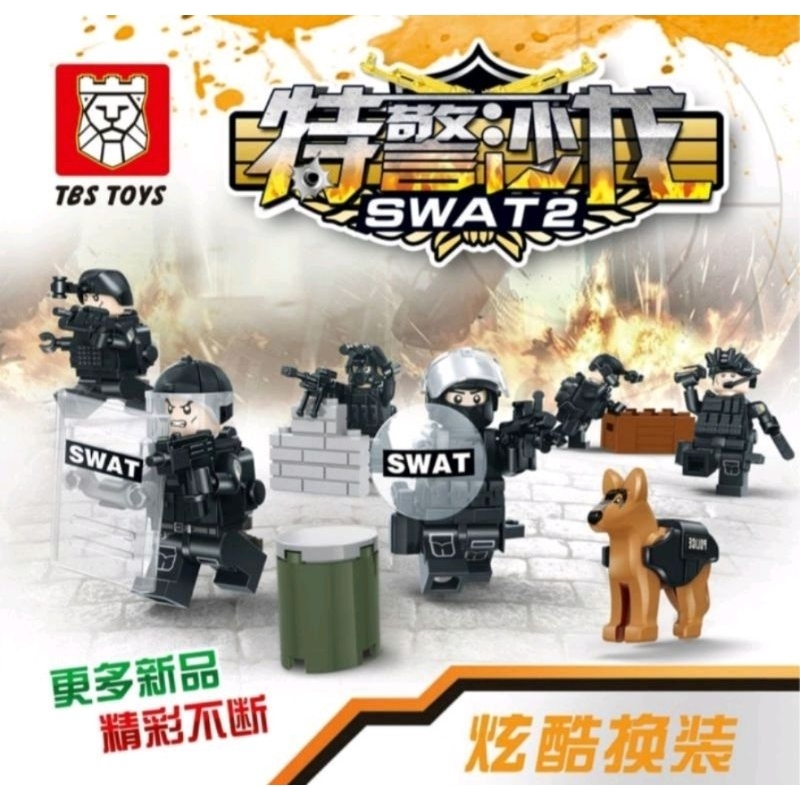 miniatur action figure kecil figure police swat,polisi militer,police army