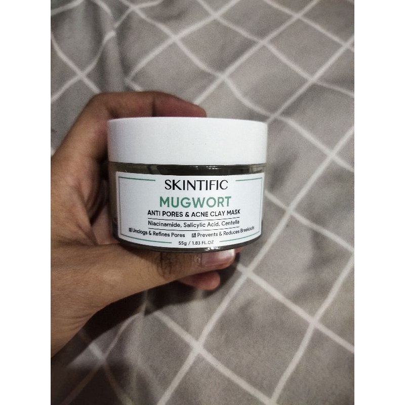 (Preloved) SKINTIFIC Mugwort Anti Pores & Acne Clay Mask