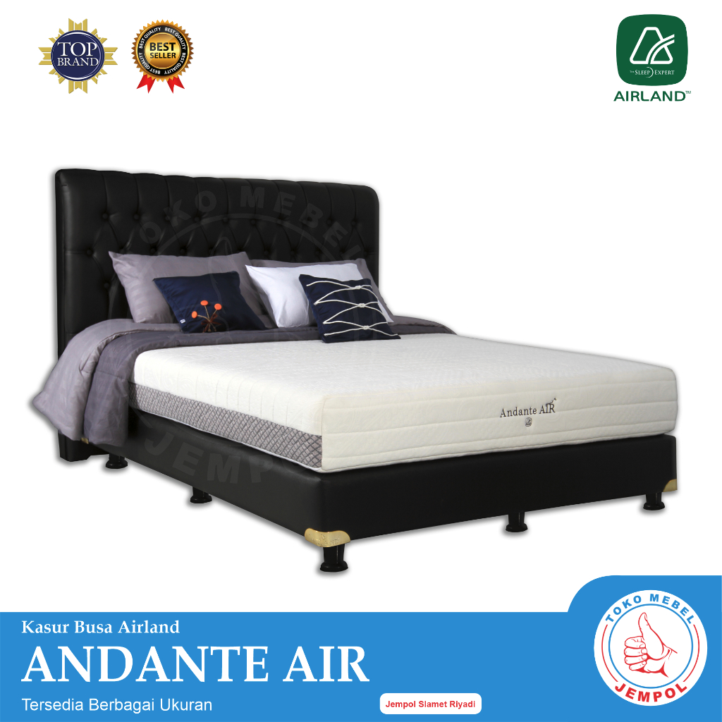 Kasur Airland Andante Air/Airland Kasur Busa/Tempat Tidur/Kasur Natural Latex/Pillow Top/Jempol