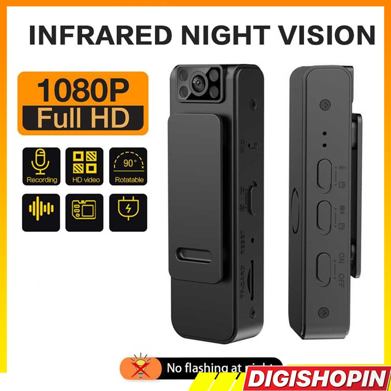Kamera Pengintai mini Spy Camera Full HD 1080P Support Night Vision Rotateable Dengan Clip Kamera Sa