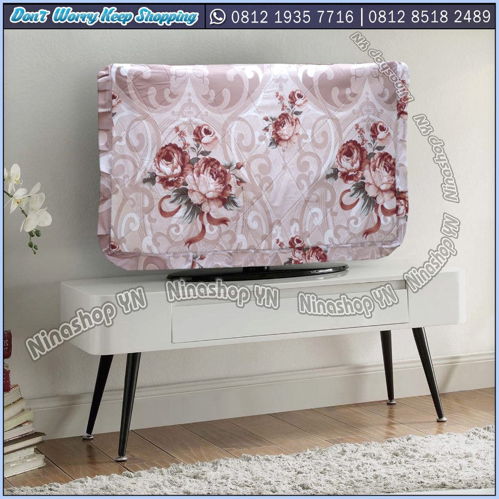 COVER TV LCD/LED /TUTUP TV LCD SHABBY BROWN