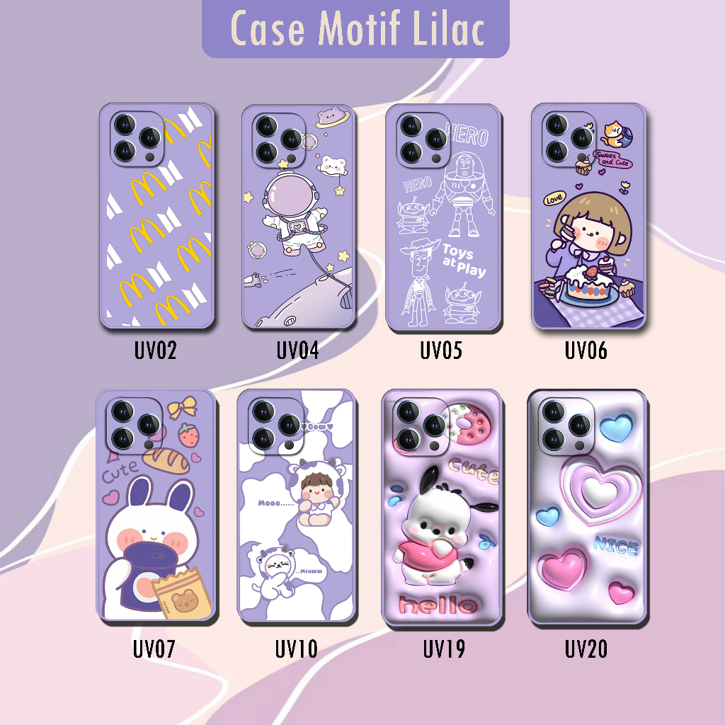 Softcase Macaron Lilac For All Type OPPO | VIVO | SAMSUNG | REALME | REDMI | IPHONE | Casing Handpho