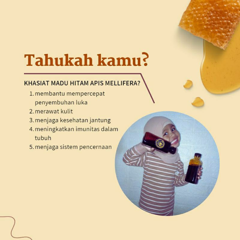 

Madu hitam murni Dari nektar pohon Akasia Carpa