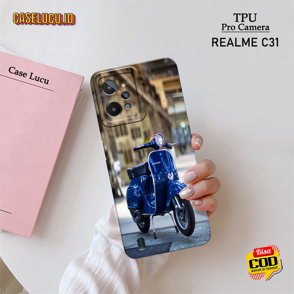 Casing Hp Realme C31 Terbaru - Fashion Case Vespa - Case Realme C31 - Soft Case Hp Realme C31- Kesin