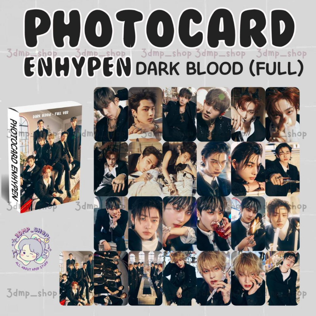 [25 lembar] photocard lomocard photo card enhypen sadame half blood charybdis single you lost found