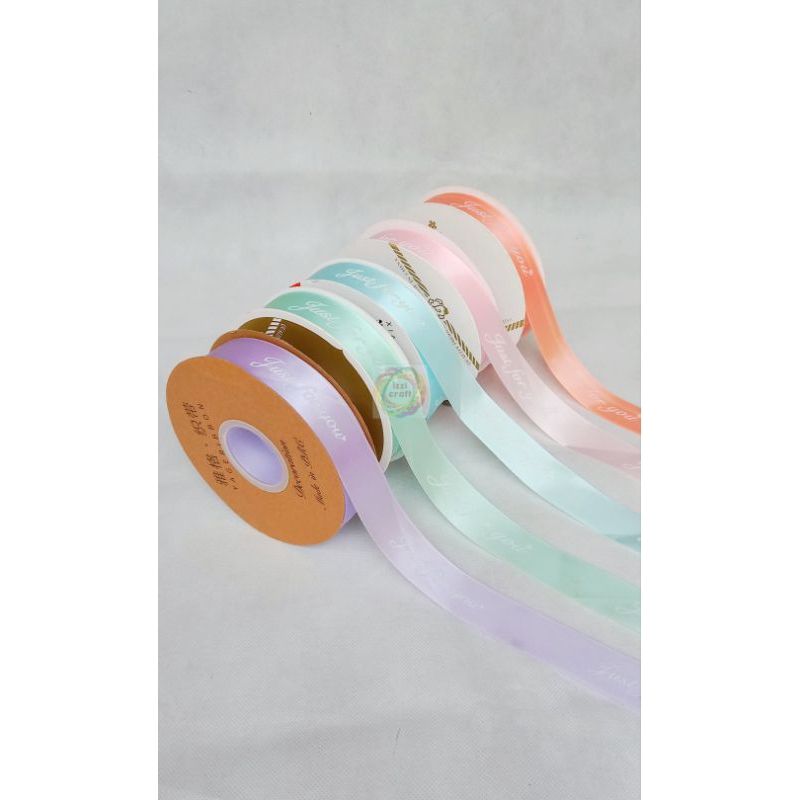 

Pita satin 2,5cm Tulisan Just for you pita hempers pita buket pita kado