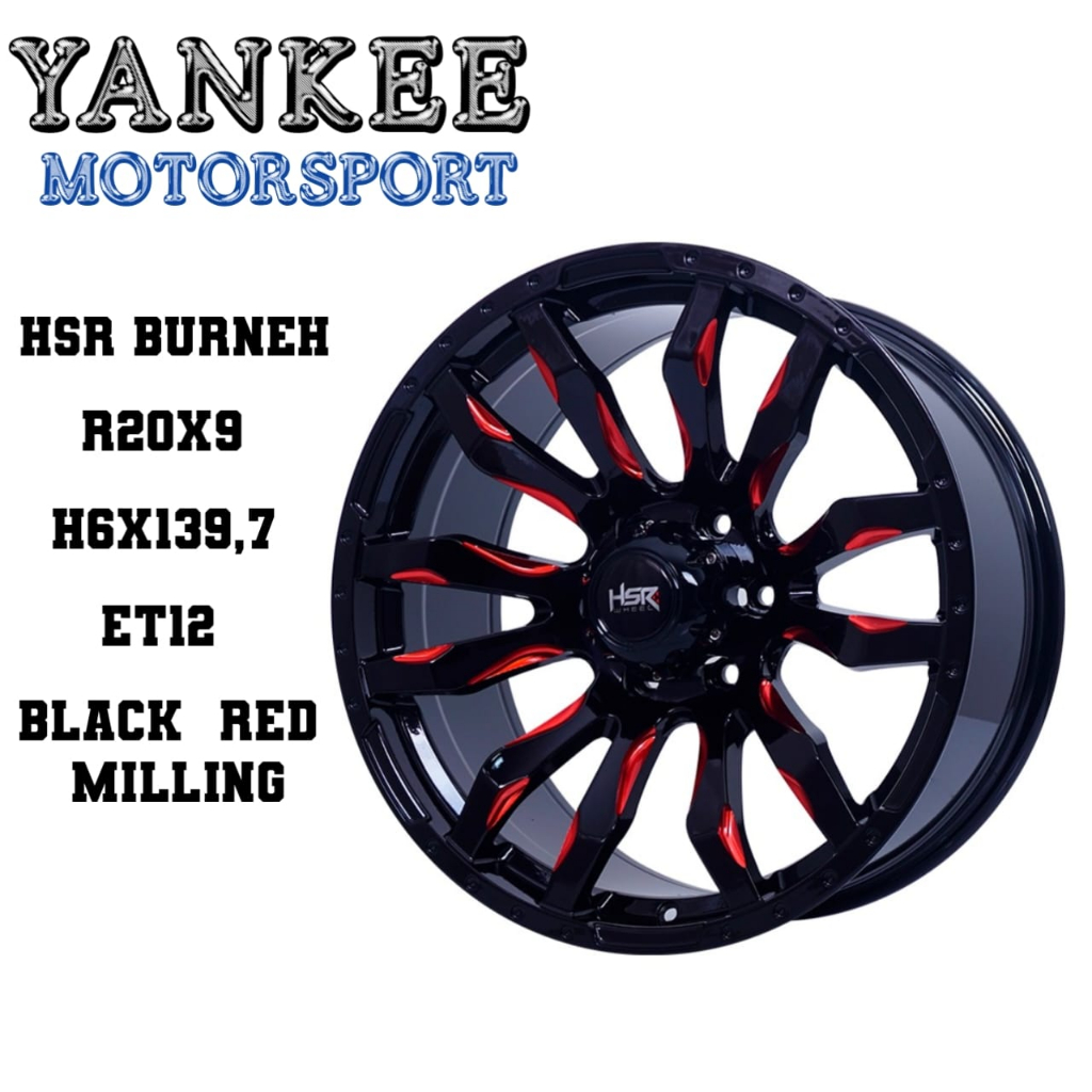 Velg HSR Ring 20 untuk Fortuner, Pajero, Hilux Double, Corolado dll HSR BURNEH