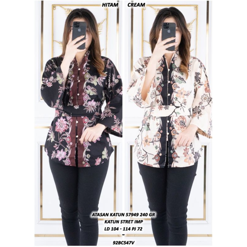 BLOUSE BATIK ATASAN KIMONO BLOUSE KIMONO FORMAL ASD 579499