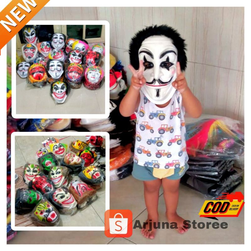 TOPENG JOKER ANONYMOUS ANONIM MAINAN ANAK/ TOPENG MAINAN/ TOPENG MURAH KARAKTER