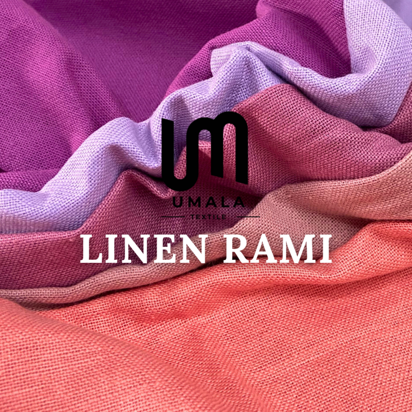 Kain Linen Rami 1 Roll  Quality Premium - Bahan Gamis/Blouse Meteran