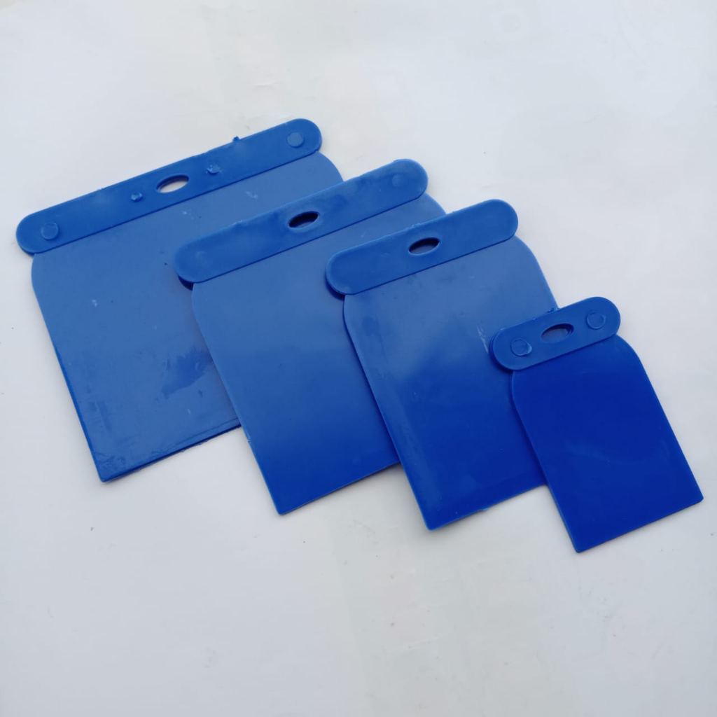 SET 4PCS Scraper Scrapper Kape Kapi Skrap Sekrap Dempul Kompon PVC Plastik Gypsum Besi Stainless Din