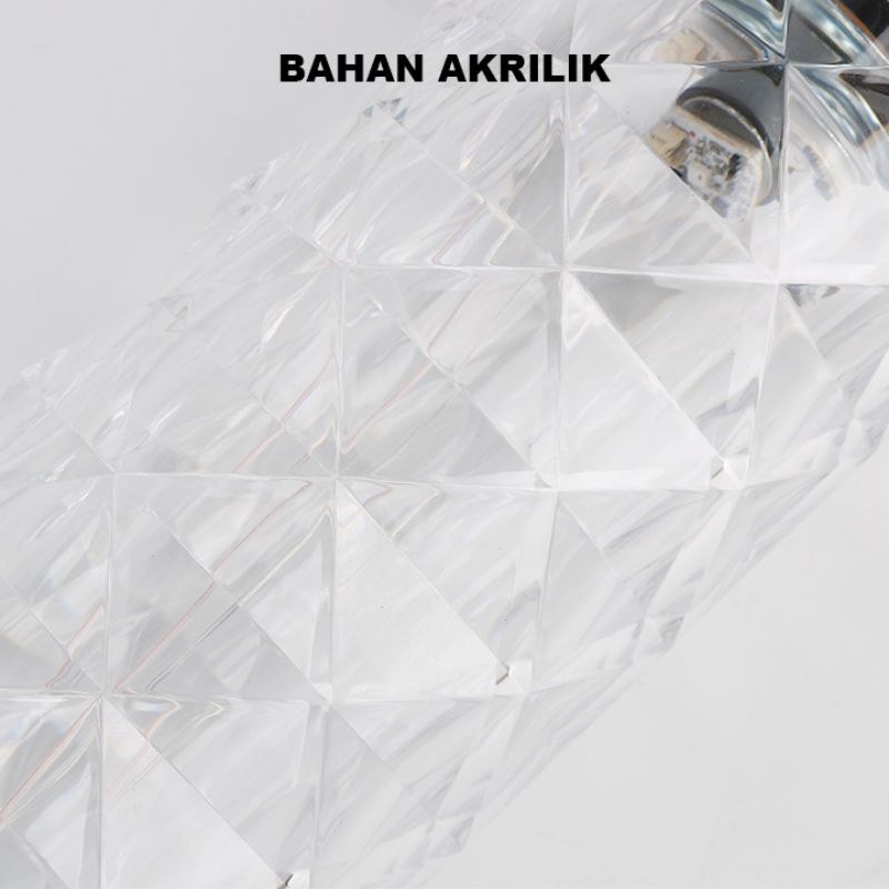 [ PPLUS ] Lampu Meja Speaker Bluetooth Protable Bateria Recharge Model Kristal Led Rose Diamond + Led RGB 7 Warna Warni