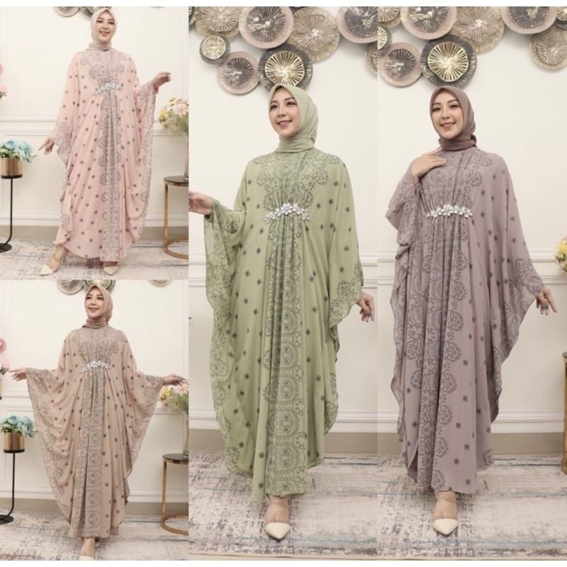 KAFTAN MUTIARA CERUTI MOTIF PREMIUM