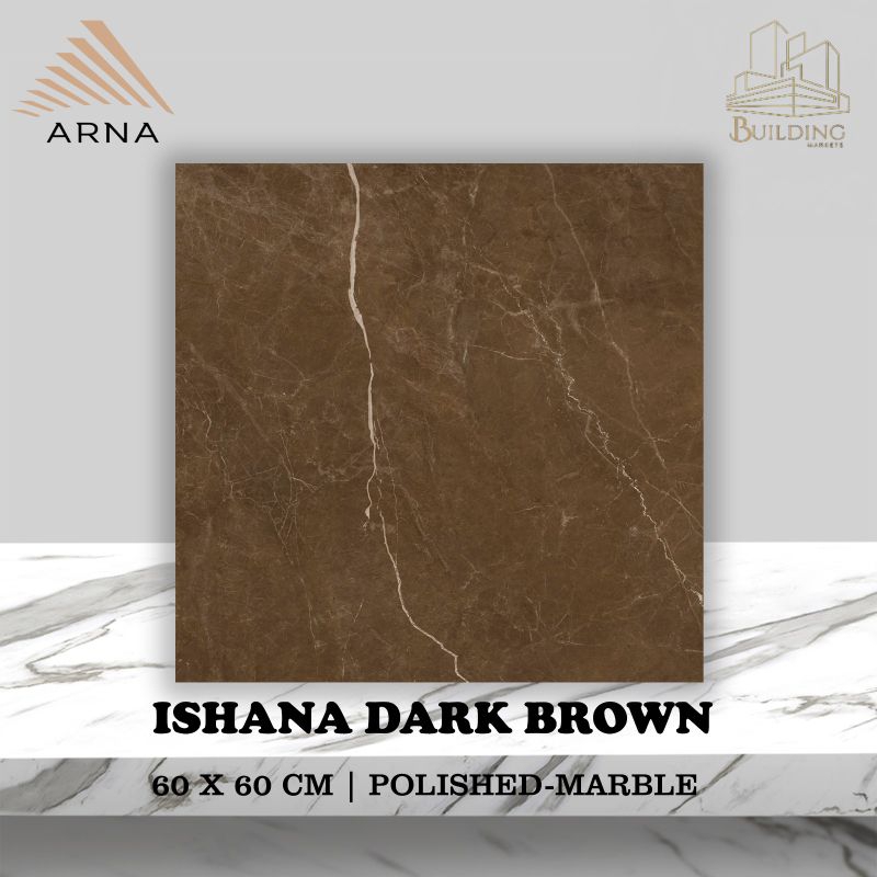 Granite Lantai 60×60 ISHANA DARK BROWN/GLOSSY/ARNA/SERIES