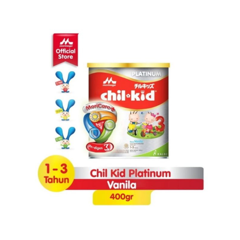 Morinaga Chilkid Platinum 400 gr Rasa Madu Susu Usia 1 - 3 Tahun 400gr Kaleng