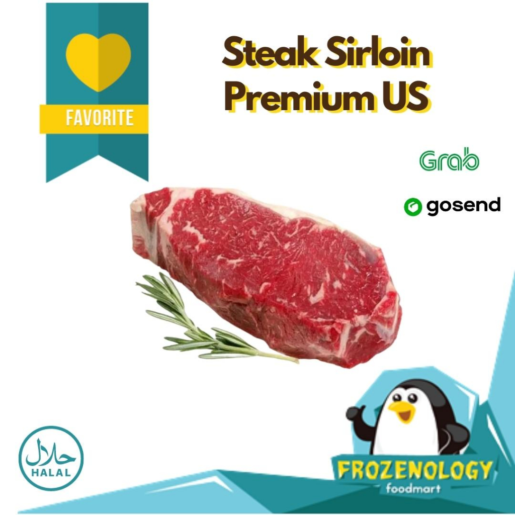 

Daging Sapi Steak Sirloin Grade Choice I Us Black Angus 200gr Premium