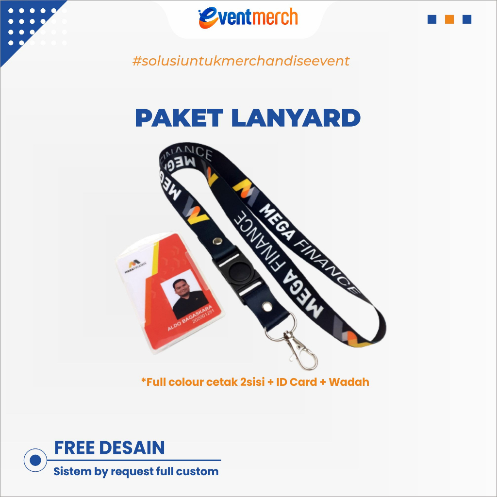 

ID CARD LANYARD PAKET SUDAH SAMA WADAH MURAH DESAIN BEBAS