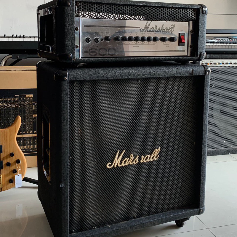 RARE Marshall 600 Jubilee 3560 Head Bass - Marshall DBS 7041 Cabinet - ENGLAND