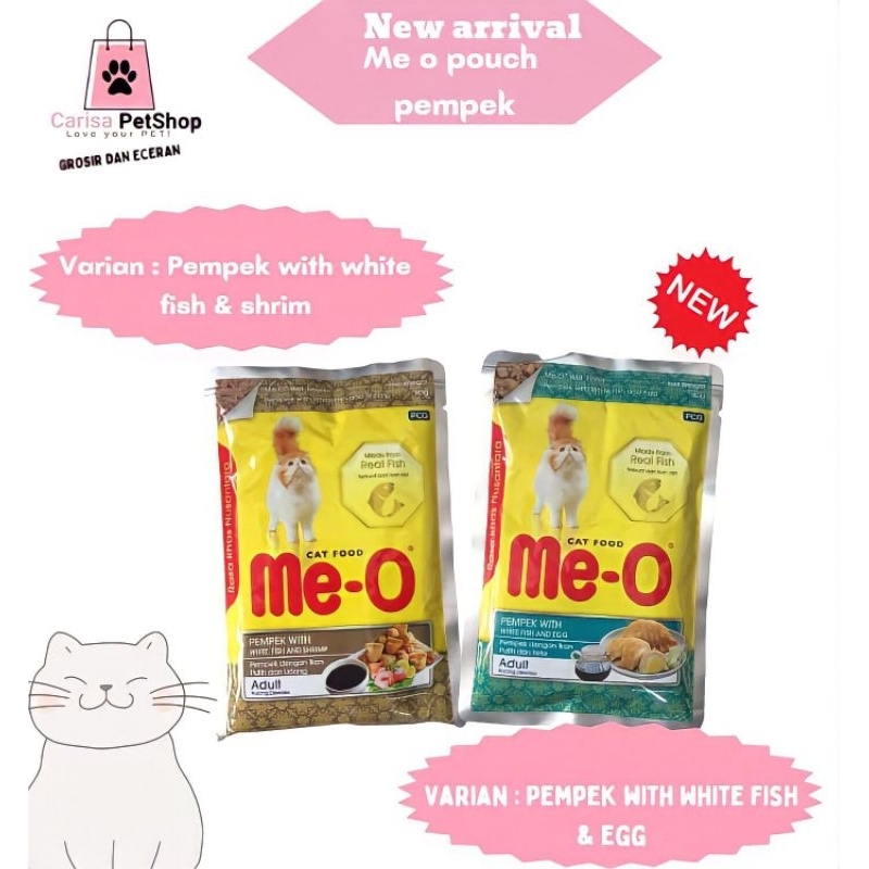 

Me-o pouch Pempek with white fish shrimp dan white fish and egg 80gr