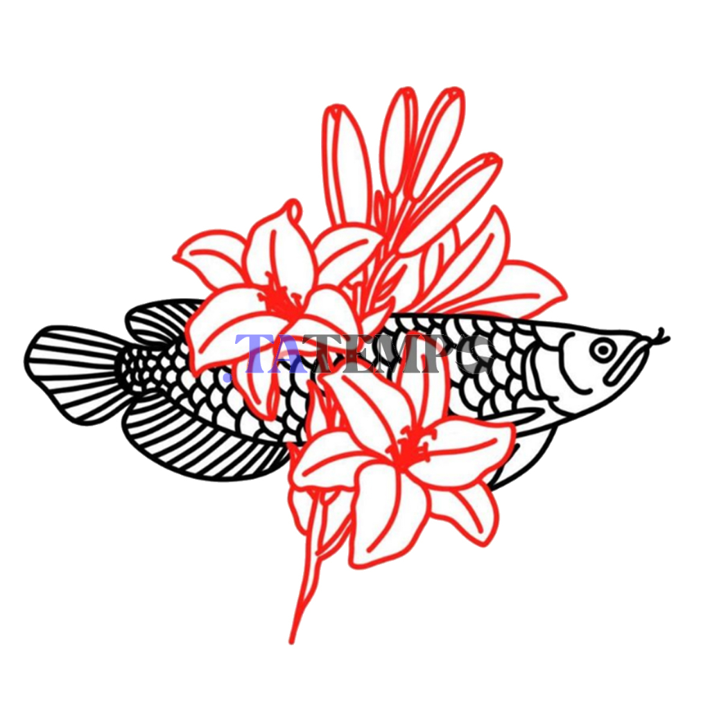 TATEMPO tato temporer - RED INK/TINTA MERAH