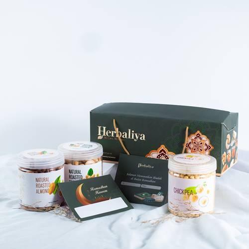 

Hampers Box Exclusive Herbaliya Superfood Mix (Almond,Kacang Arab, Kacang Mete)