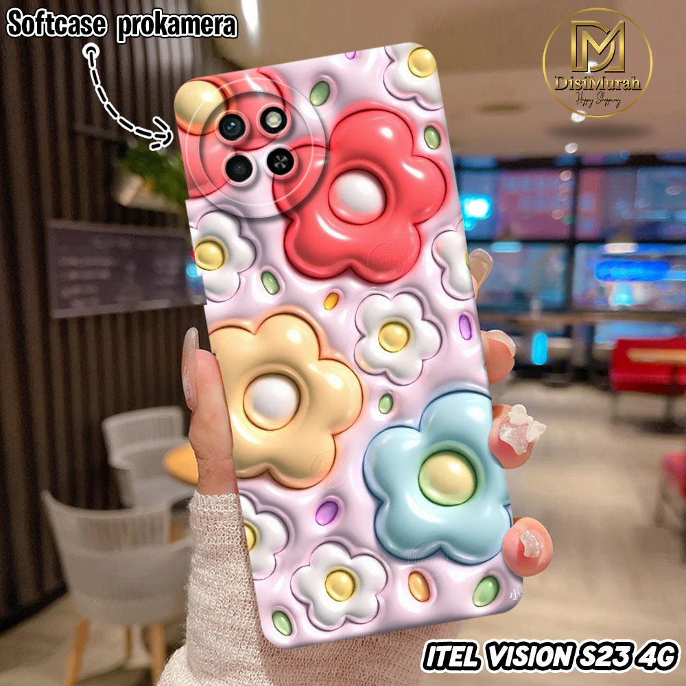 (DS1518) Case Hp Pro Kamera ITEL VISION S23 4G MOTIF FLOWER TIMBUL Ready Untuk semua tipe handphone 