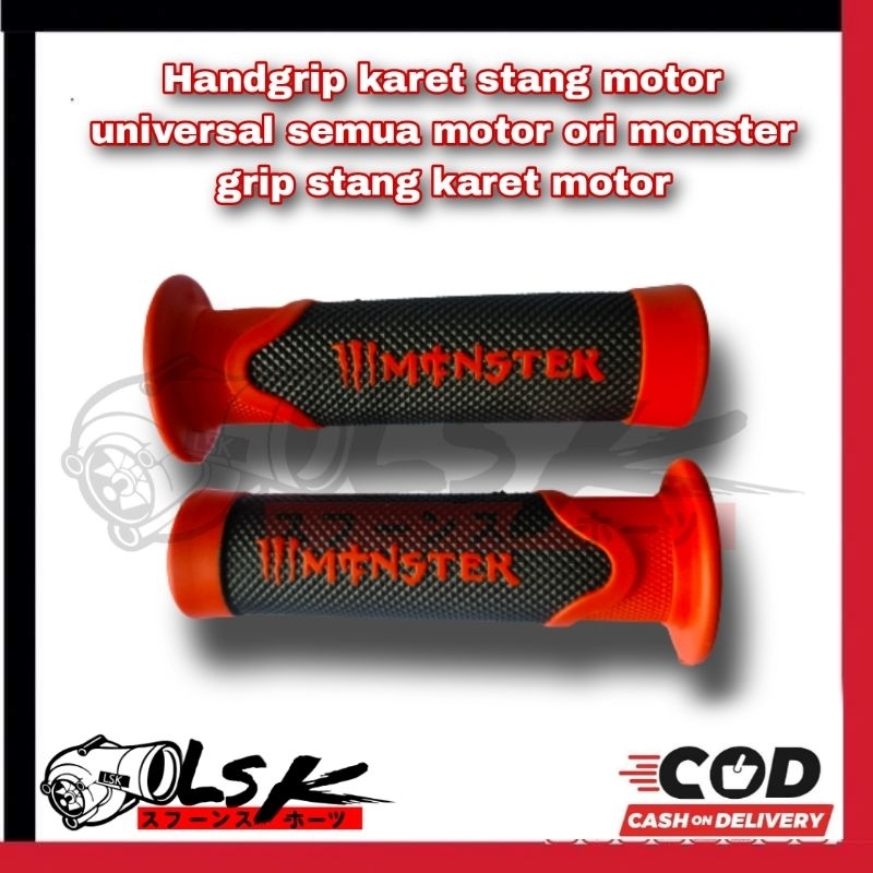 Handgrip karet stang motor universal semua motor ori monster grip stang karet motor