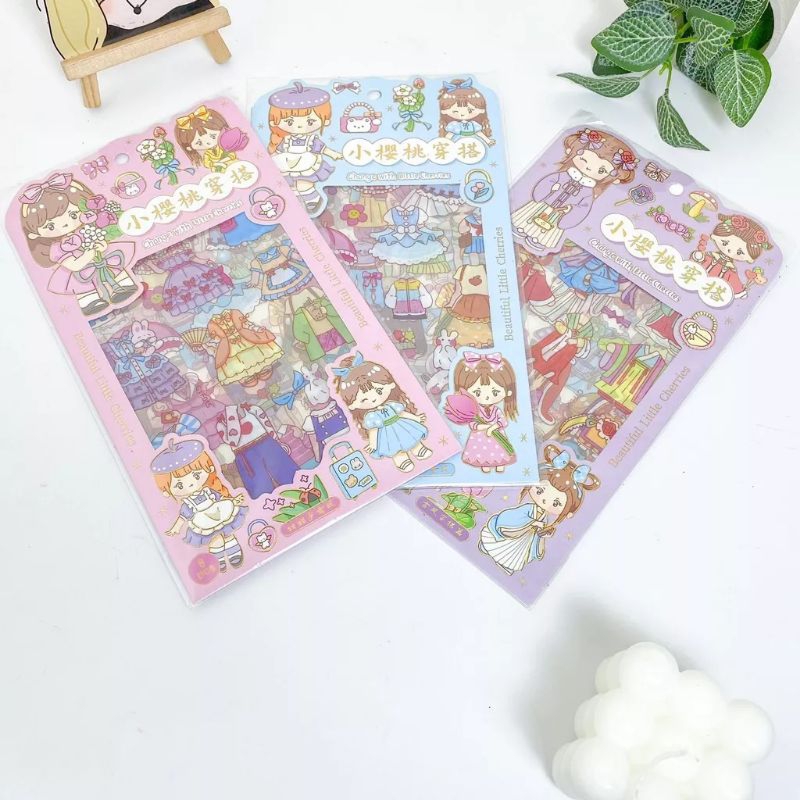 

Stiker Dress Up Cute Girl Stiker Bongkar Pasang DIY CYF Bening Cewe Sticker Avatar Lucu Imut Kado Unik Souvernir BARU