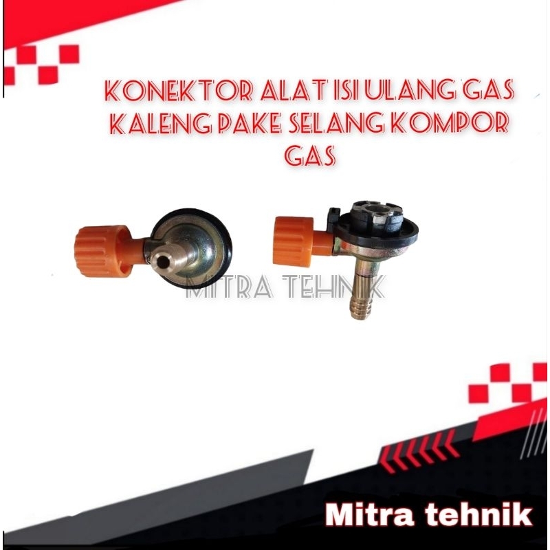 keran konektor gas kaleng protable alat isi ulang gas kaleng slang kompor gas