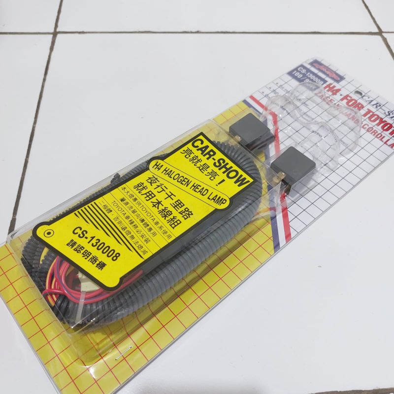 KABEL RELAY LAMPU MOBIL SET CARSHOW ORIGINAL TAIWAN KIJANG COROLLA