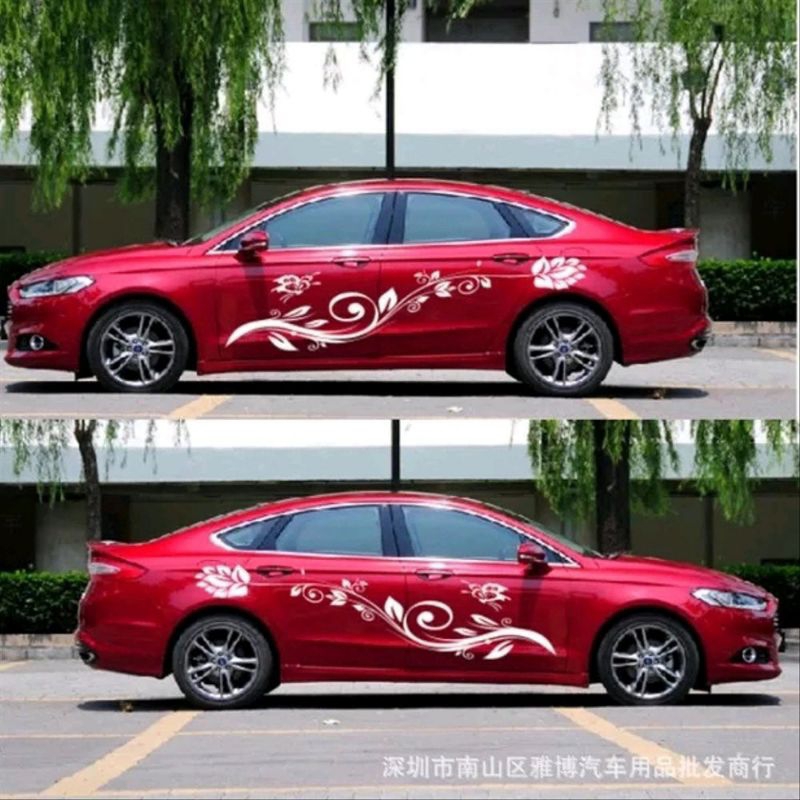 stiker mobil sedan Agya ayla stiker motif bunga stiker cutting