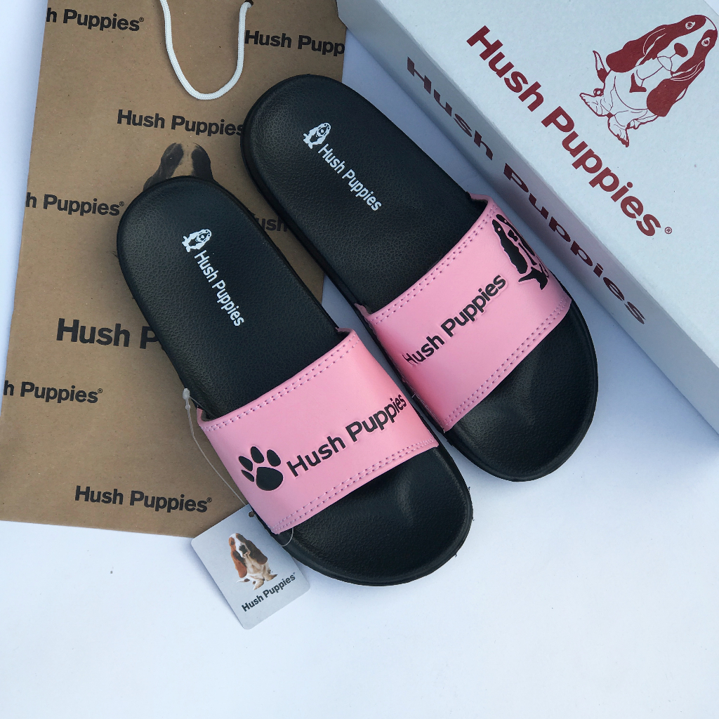 Sandal Hush Puppies Wanita Pink Black Varsity Sandal Selop Wanita Sandal Rumah