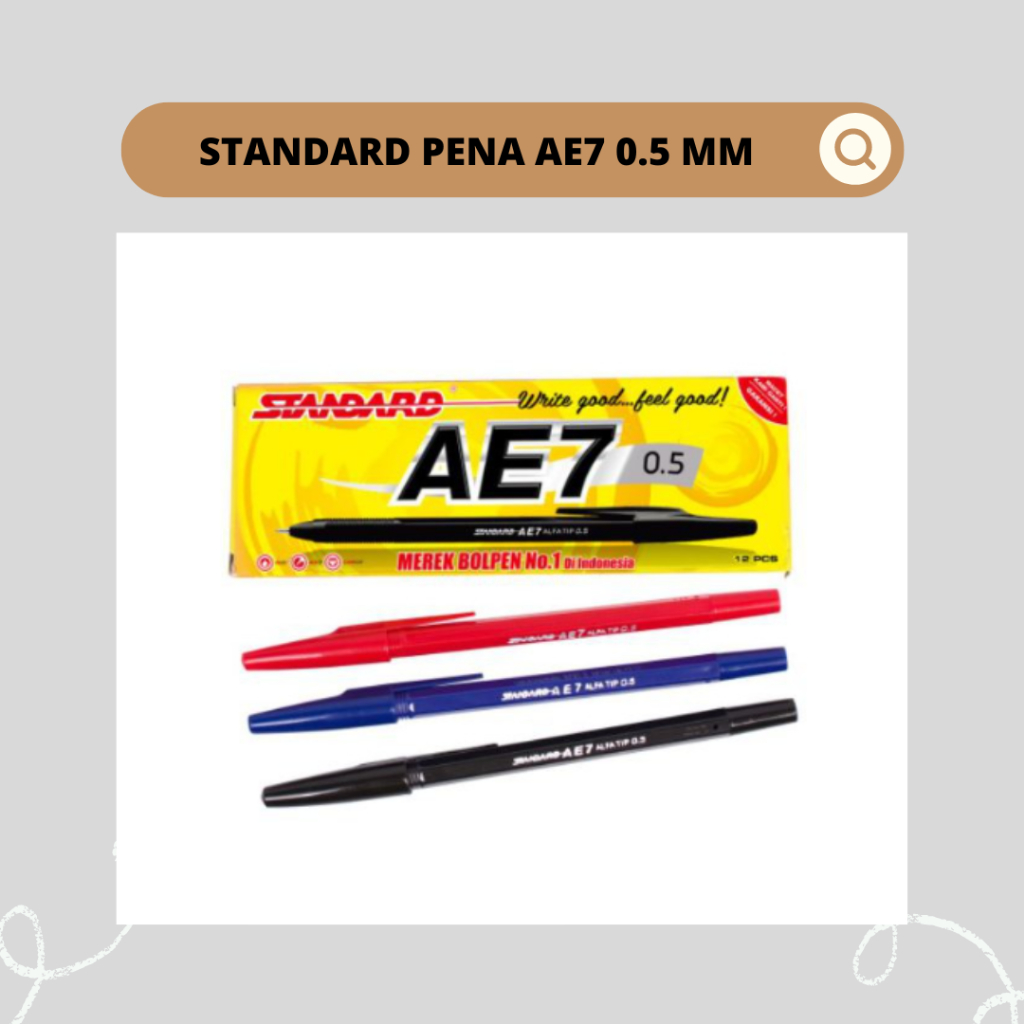 

STANDARD PENA AE7 0.5 MM | 1 KOTAK