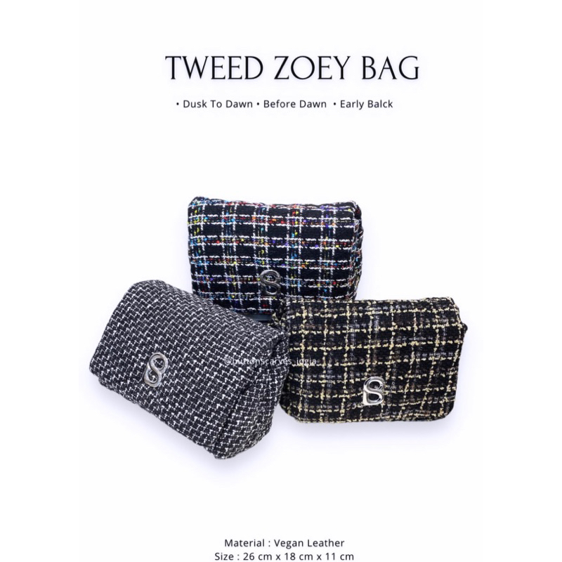 Tweed Zoey Bag Buttonscarves
