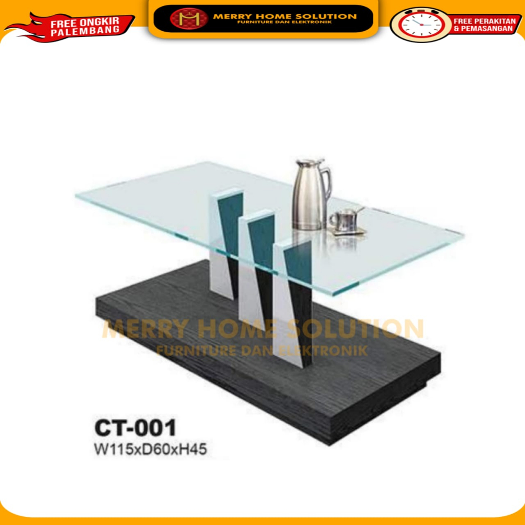 caffe table siantano CT 001 / meja tamu minimalis kaca / meja kecil