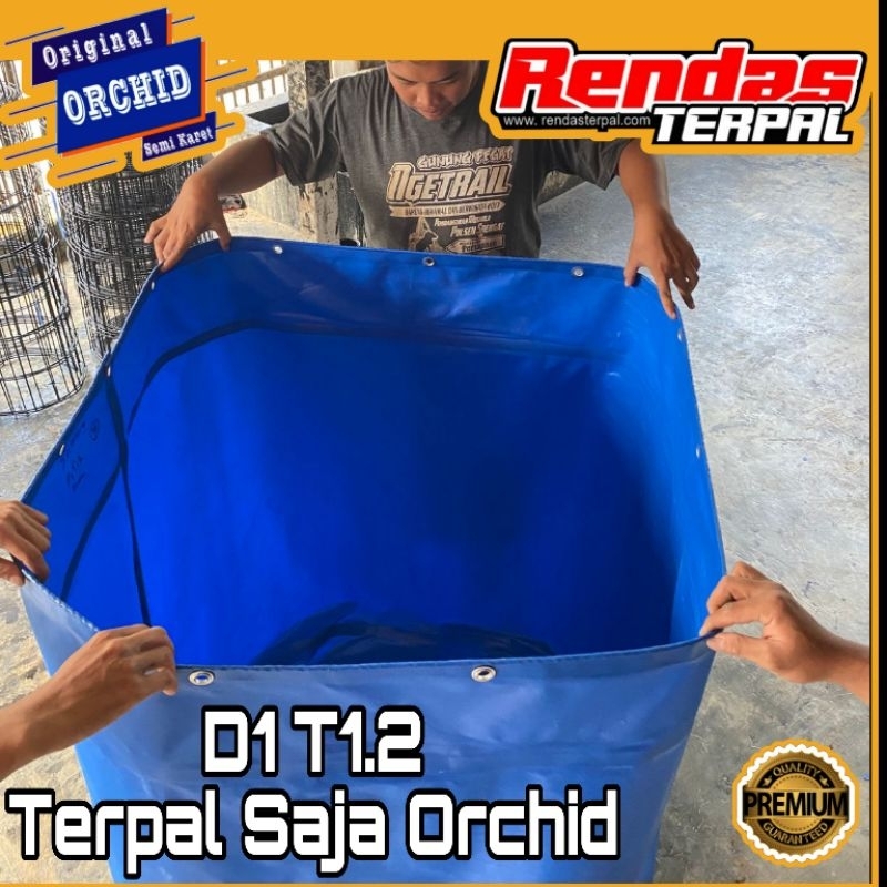 Kolam Terpal Bulat Orchid Diameter 1 Tinggi 1.2 (Terpal Saja)