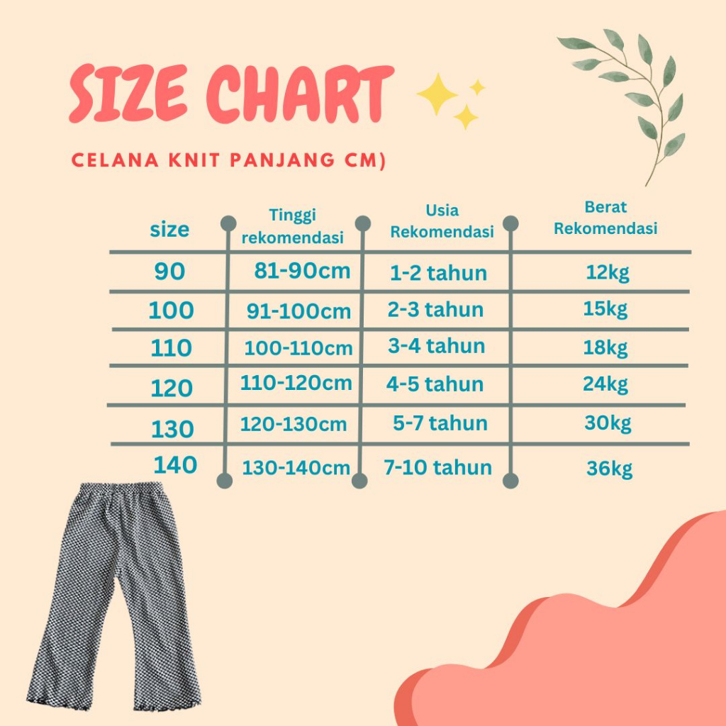 Celana Terompet Anak Celana Knit Panjang Celana Anak Perempuan Celana Panjang Anak Perempuan