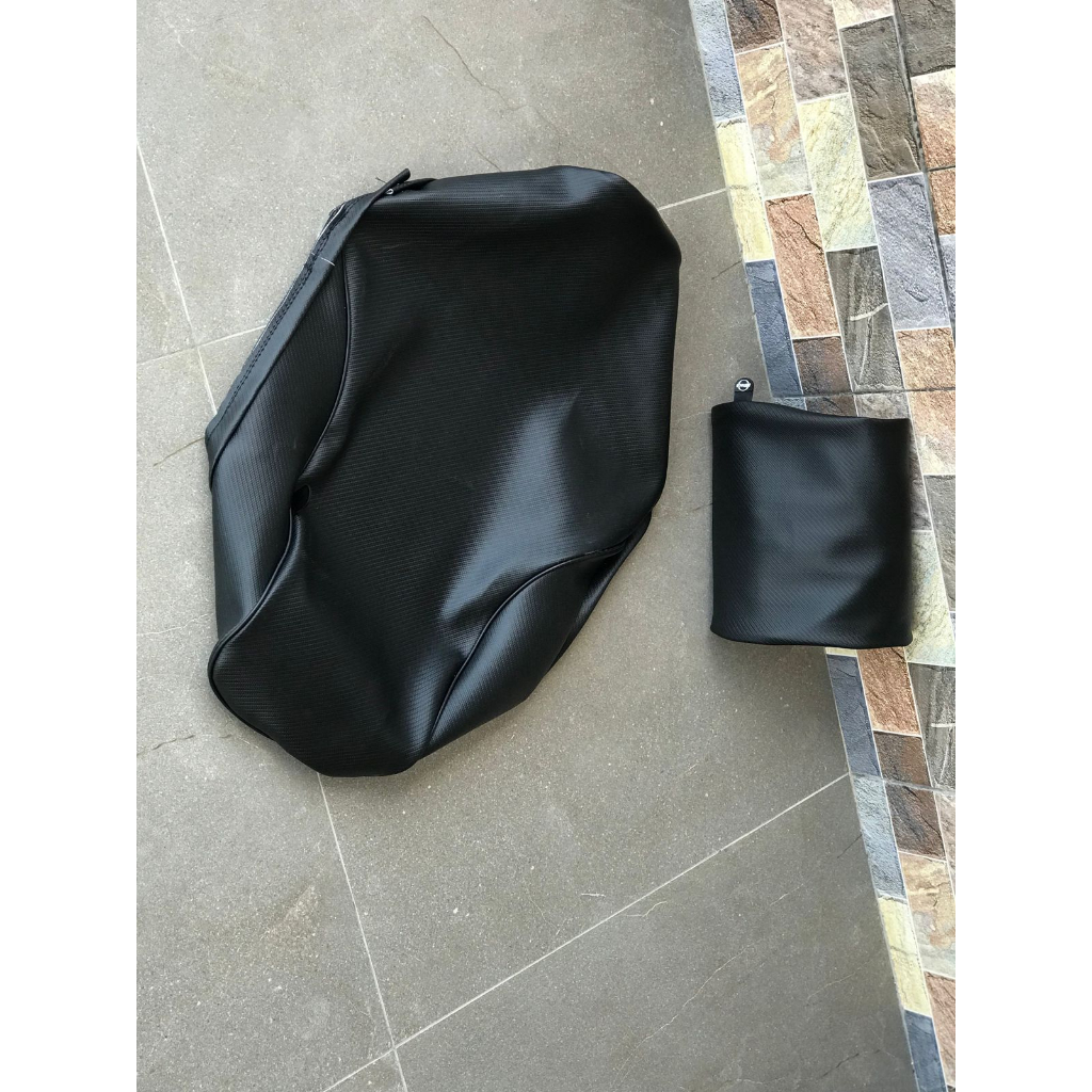 Kulit Jok CB Mbtech polos hitam-Kulit jok motor CB bahan mbtech