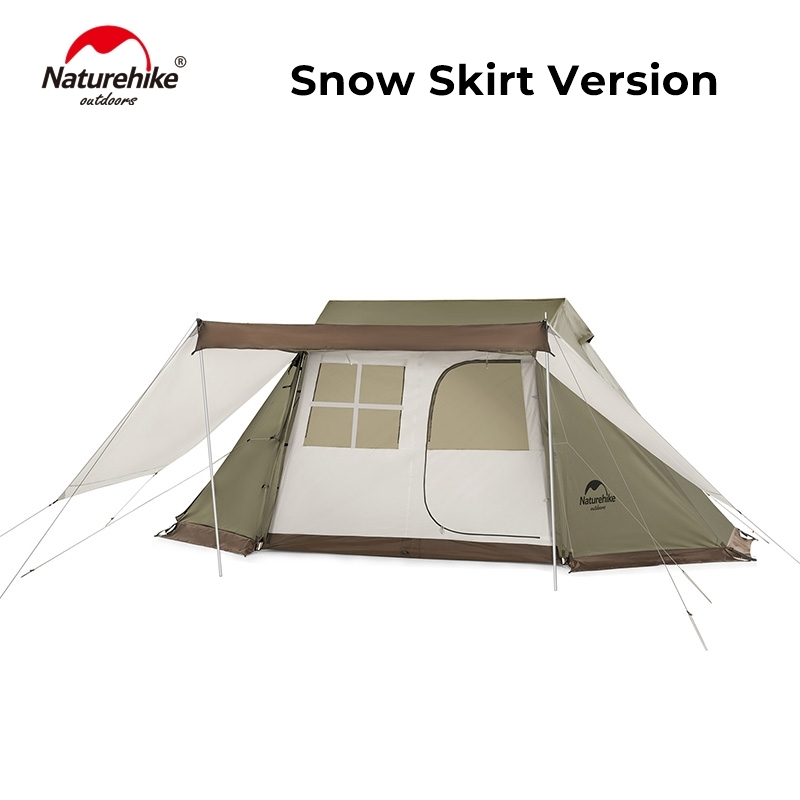 Tenda Camping Naturehike NH21ZP009 Tent Village 5.0 3-4P Skirt Kemah Glamping 4 Orang Keluarga Camp 