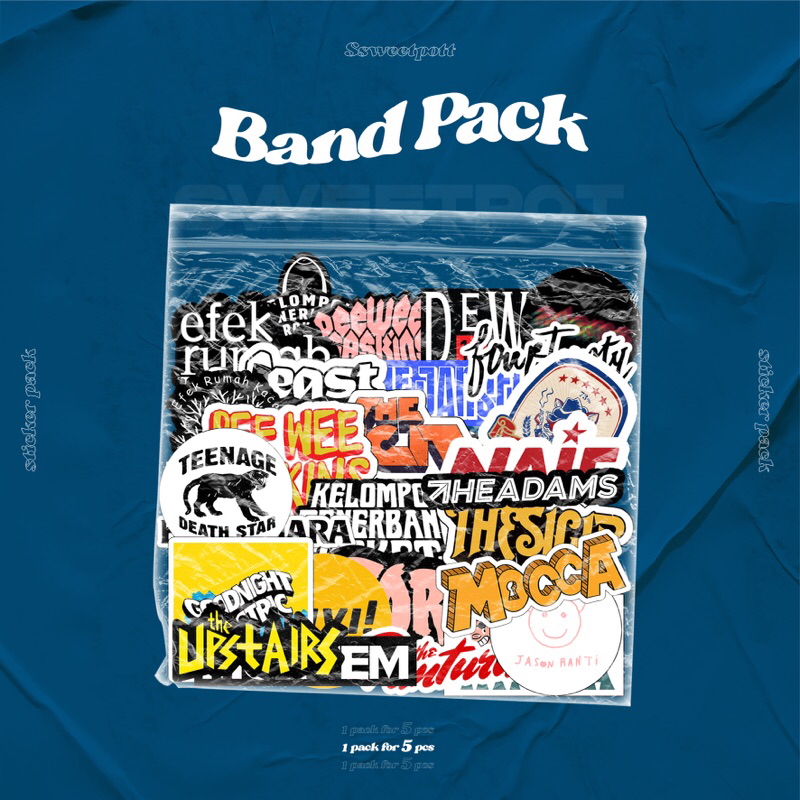 

(BISA COD) STICKER PACK [INDONESIAN BAND EDITION] / STICKER AESTHETIC / STICKER RANDOM ISI 5 /STICKER METAL / STICKER POP / STICKER INDIE / STICKER BAND