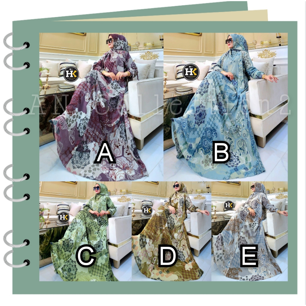 Anggun set craf scarf scarft series vol 2 ori HK by Dermawan / gamis syari