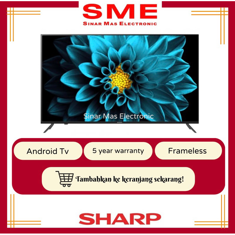 LED 55” SHARP UHD 4K ANDROID TV