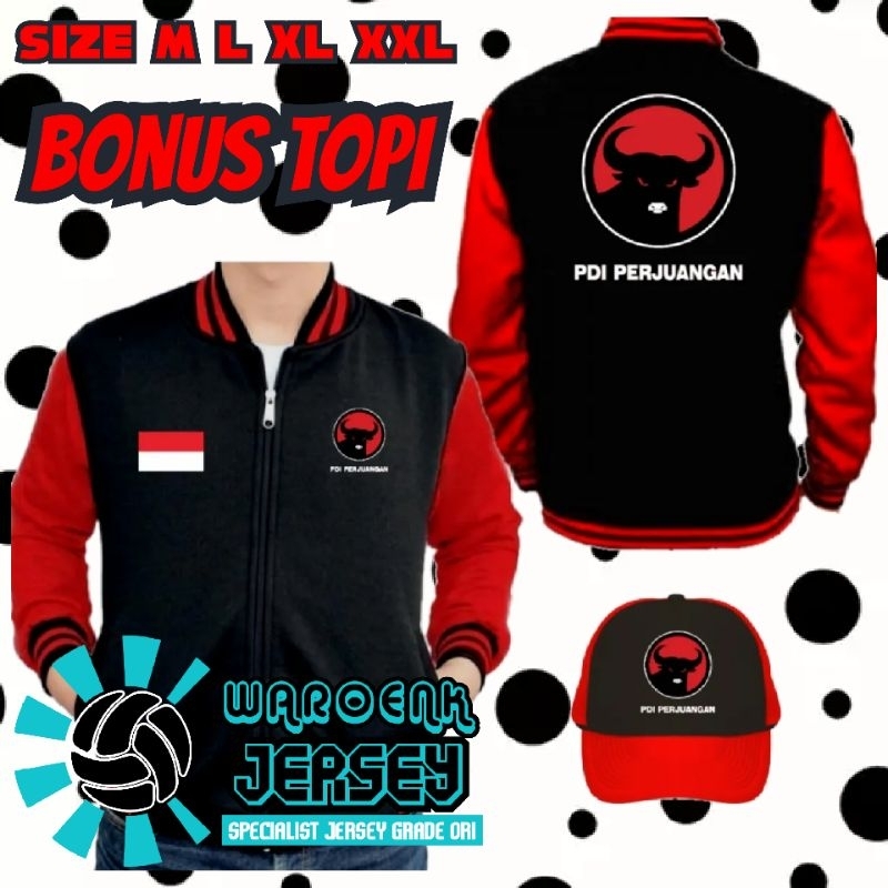 JACKET VERSITY/BASEBALL PARTAI PDI PERJUANGAN