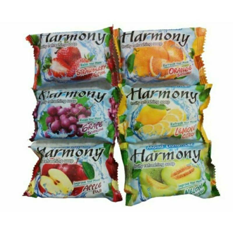 SABUN HARMONY 70gr / HARMONY FRUITY REFRESHING SOAP / SABUN MANDI HARMONY / SABUN AROMA BUAH HARMONY