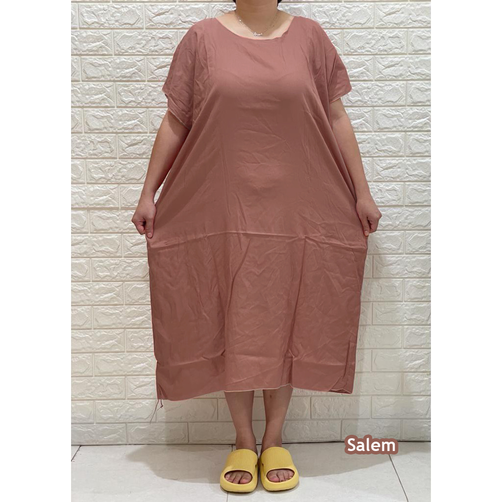 Baju Bigsize - LD 138 4XL Daster Selutut Big Size Jumbo Wanita Murah Rayon Polos Lengan Kalong Pende