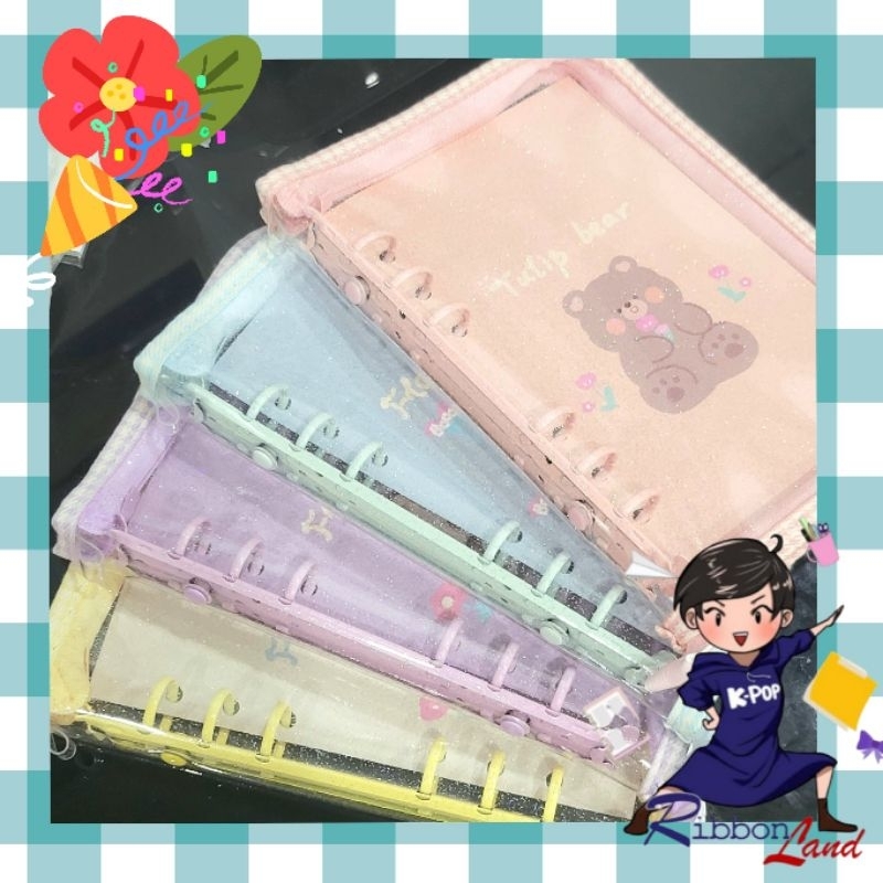 

A6 Cover Glitter Binder Deluxe TEDDY BEAR Liss Kotak